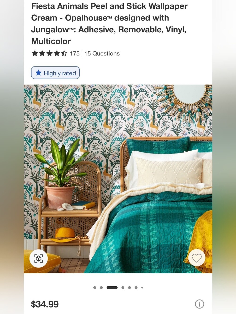 5 Pack Opalhouse Fiesta Animals Wallpaper - Picture 2 of 2